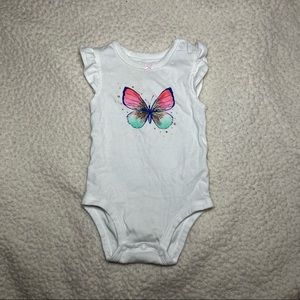 Carters Baby Girl Butterfly Onesie 3-6m